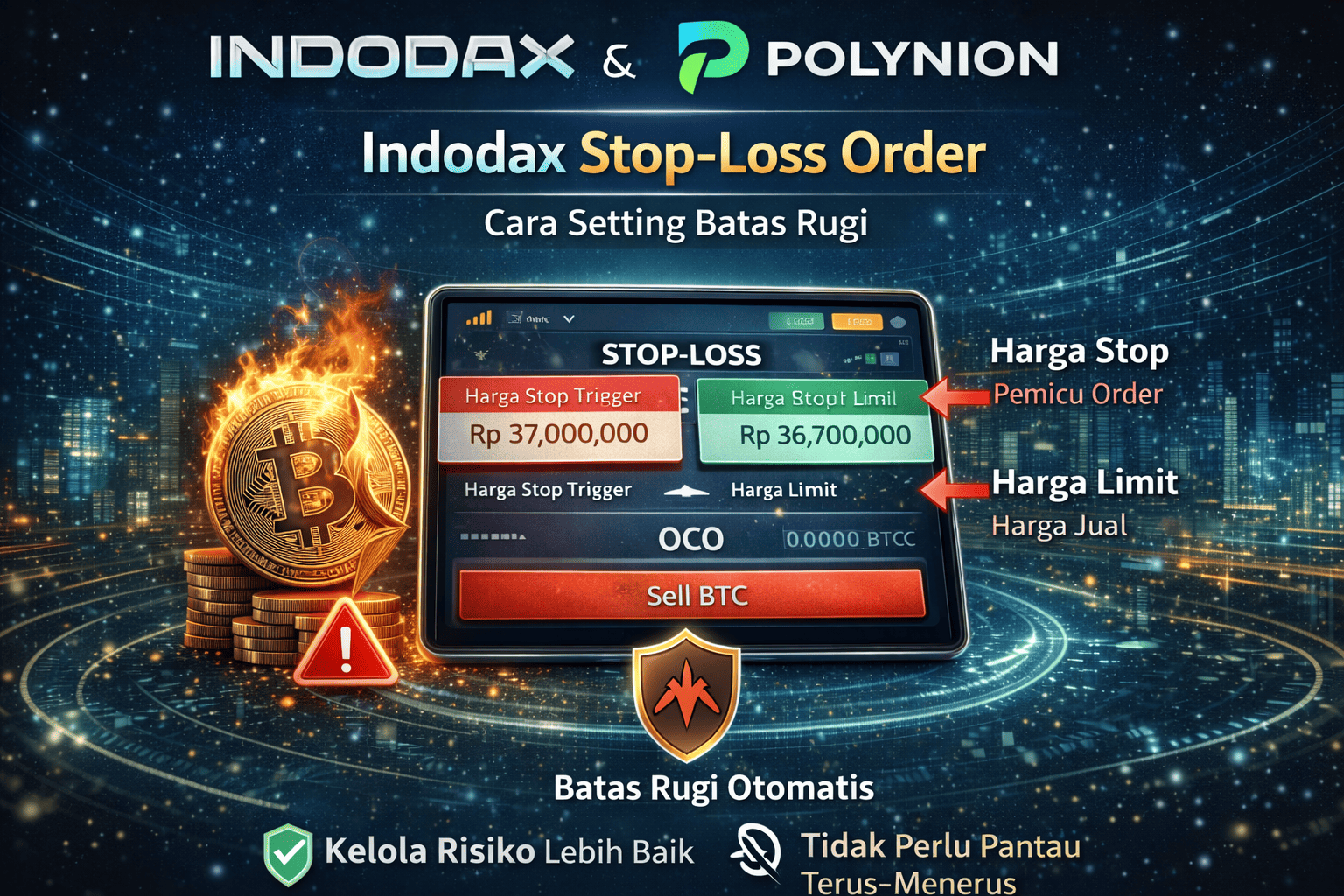 Indodax Stop-Loss Order: Cara Setting Batas Rugi