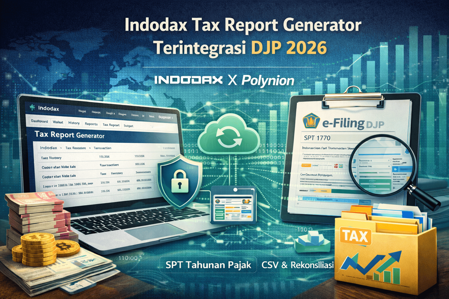 Indodax Tax Report Generator Terintegrasi DJP 2026